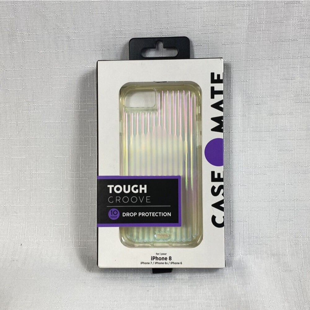 Case Mate Tough Groove iPhone 8,  7, 6s, 6 Drop Protection Case Cover Iridescent